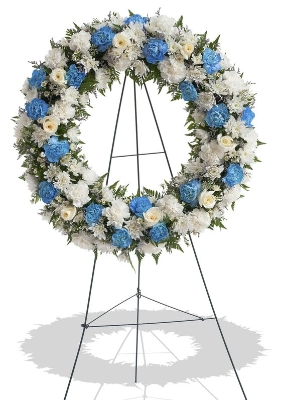 Large wreath on stand