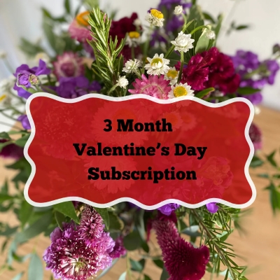 3 Month Valentine Flower Subscription