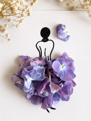 Blue Hydrangea Lady