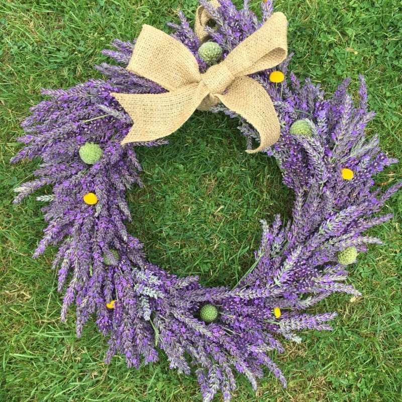 August Fresh Lavender Wreath
