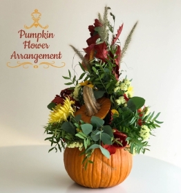 OCTOBER  Pumpkin Flower Arrangement