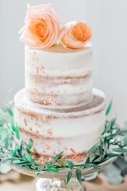 Copper Explosion Wedding Cake