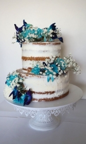 Something Blue Wedding Cake