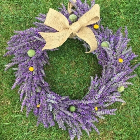 August Fresh Lavender Wreath