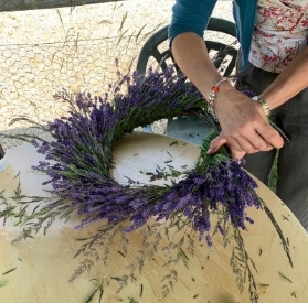 August Fresh Lavender Wreath