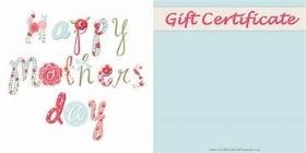 Mothers Day Gift Voucher